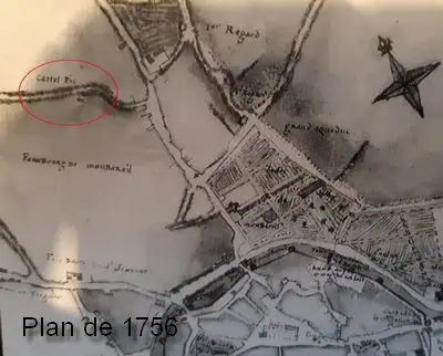 Castel-Pic, plan de Guingamp de 1756